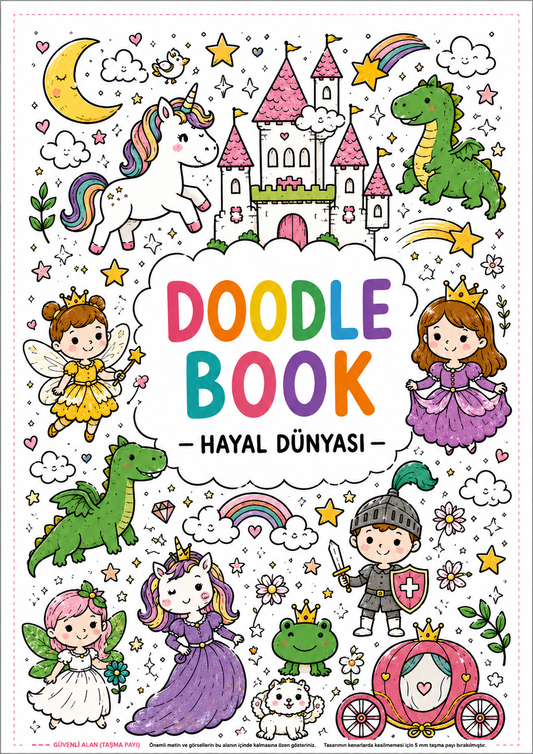 Doodle Book Boyama Kitabı - Hayal Dünyası