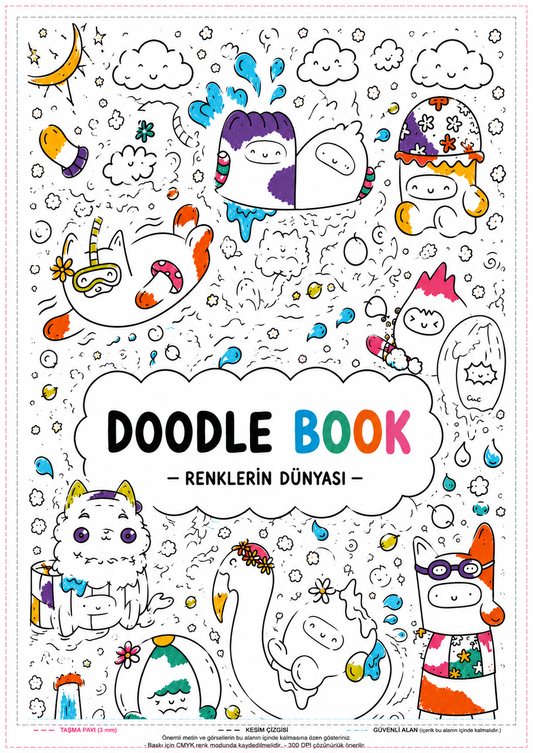 Doodle Book Boyama Kitabı - Renklerin Dünyası